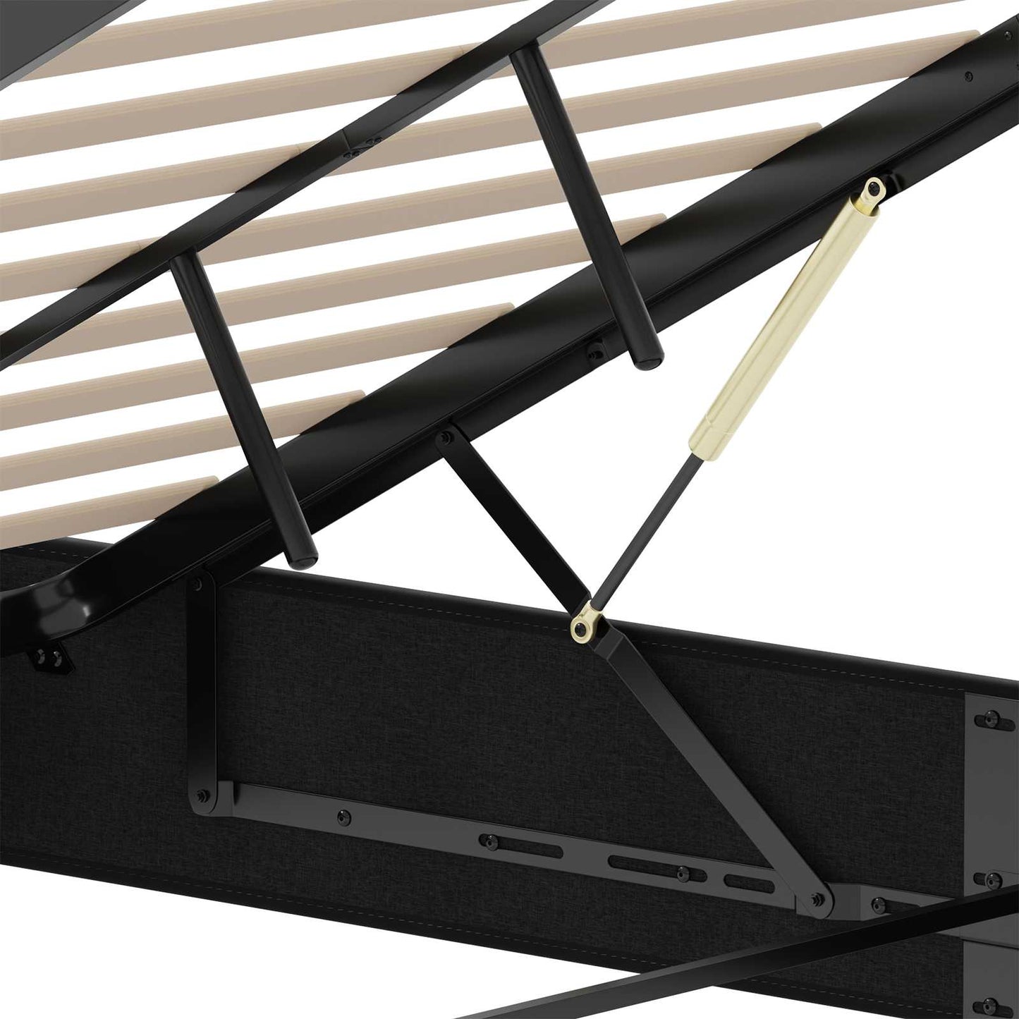 vidaXL Κρεβάτι Οθωμανικού Τύπου Μαύρο 153 x 203 cm Βελούδο