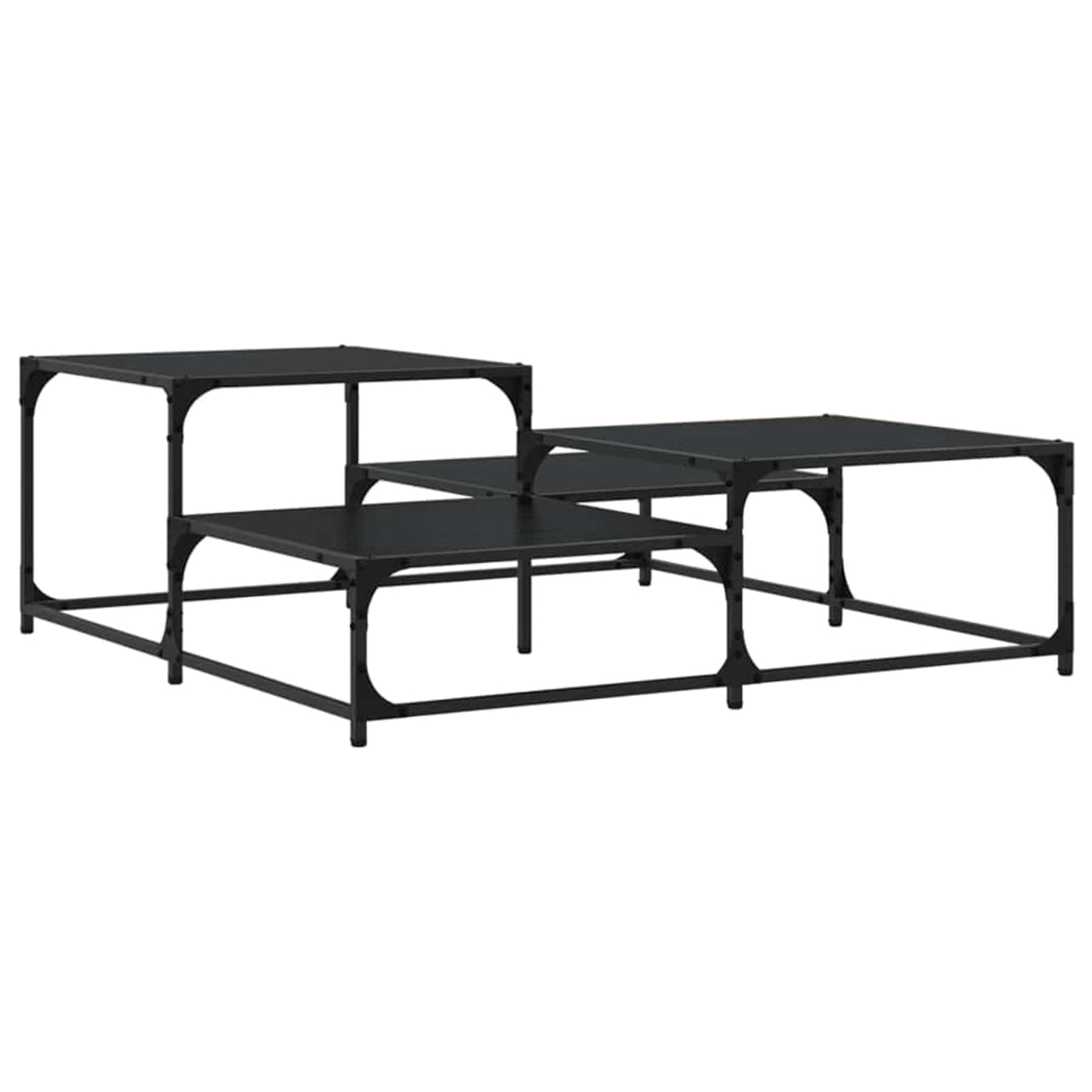 vidaXL Τραπεζάκι σαλονιού Μαύρη Δρυς 107 x 107 x 40 cm