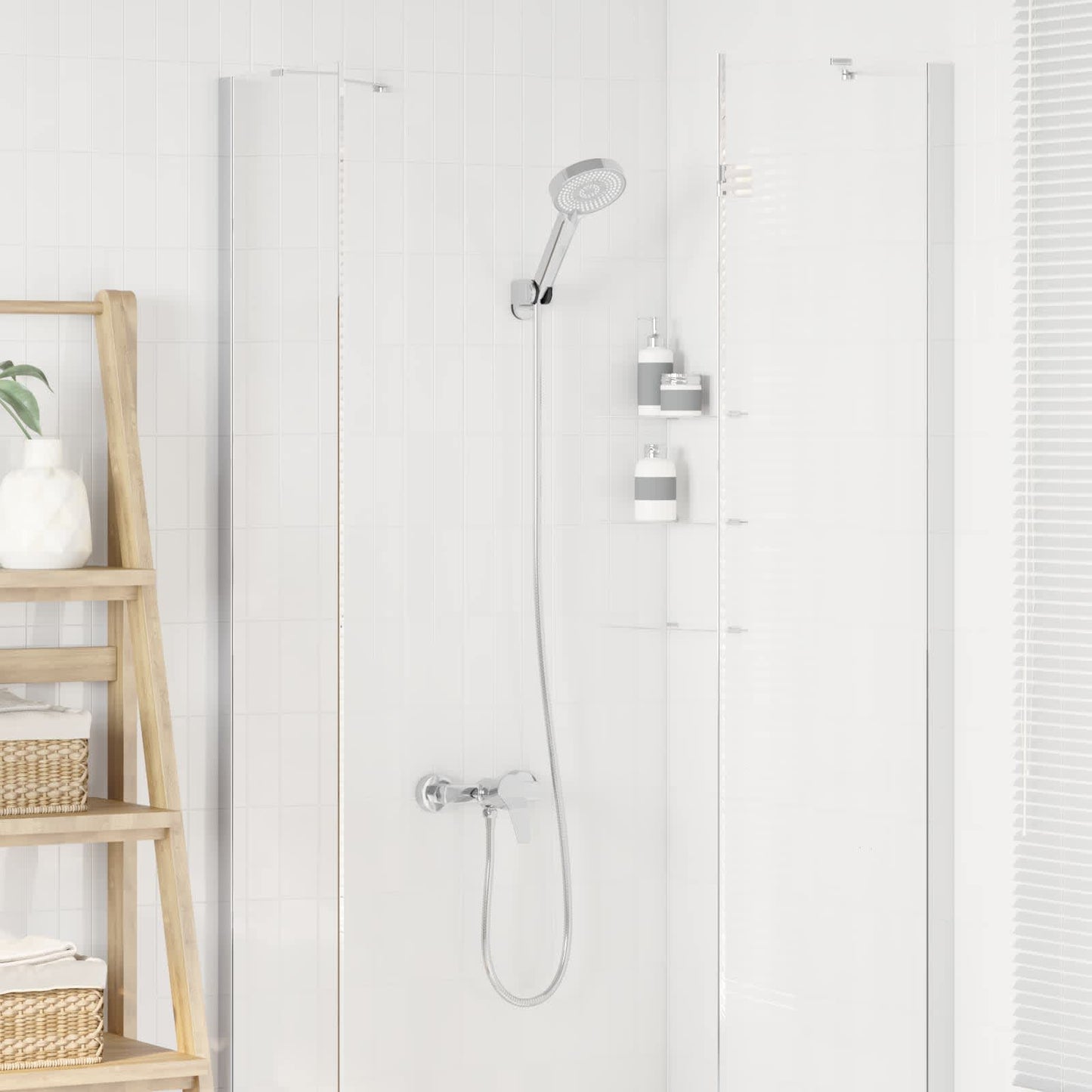 vidaXL Σετ Κεφαλής Ντους Με επίστρωση χρωμίου G 1 / 2 ίντσες Ορείχαλκος