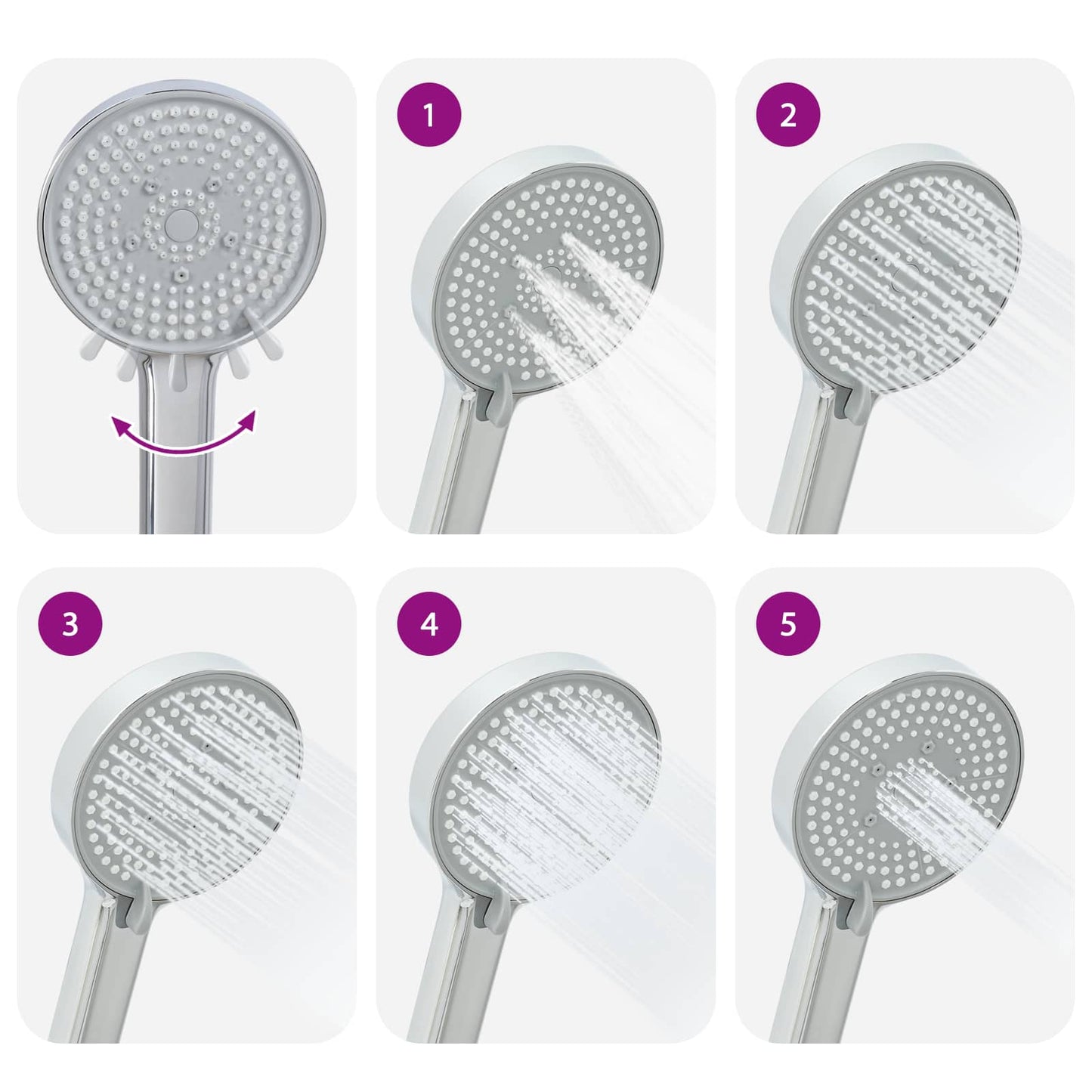 vidaXL Σετ Κεφαλής Ντους Με επίστρωση χρωμίου G 1 / 2 ίντσες Ορείχαλκος