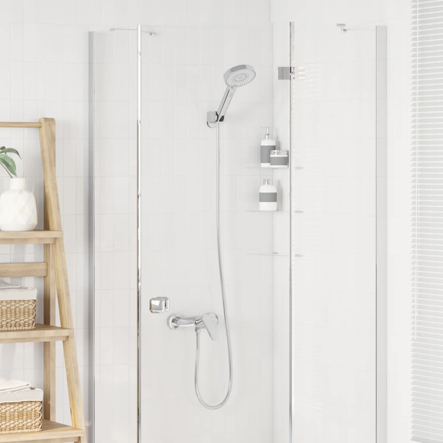 vidaXL Σετ Κεφαλής Ντους Με επίστρωση χρωμίου G 1 / 2 ίντσες