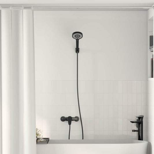 vidaXL Σετ Κεφαλής Ντους Μαύρο G 1 / 2 ίντσες