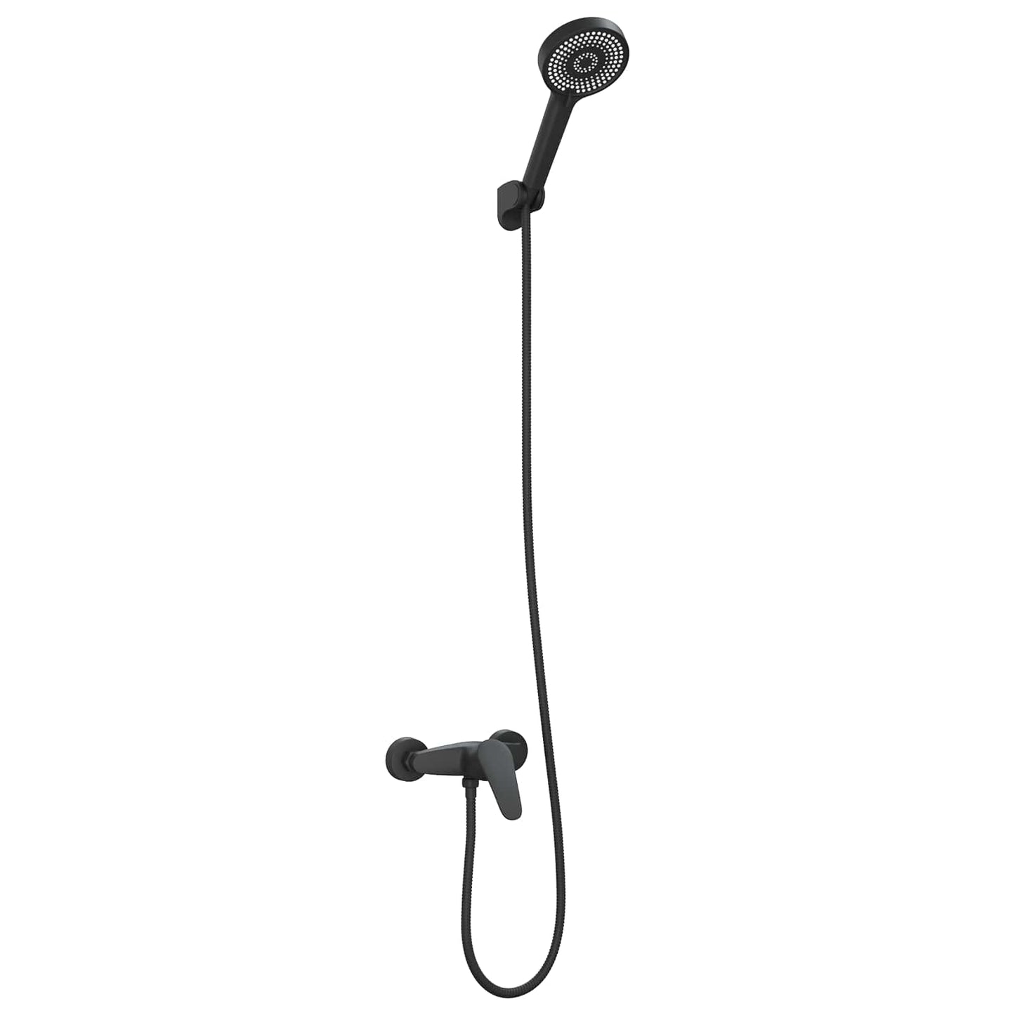 vidaXL Σετ Κεφαλής Ντους Μαύρο G 1 / 2 ίντσες