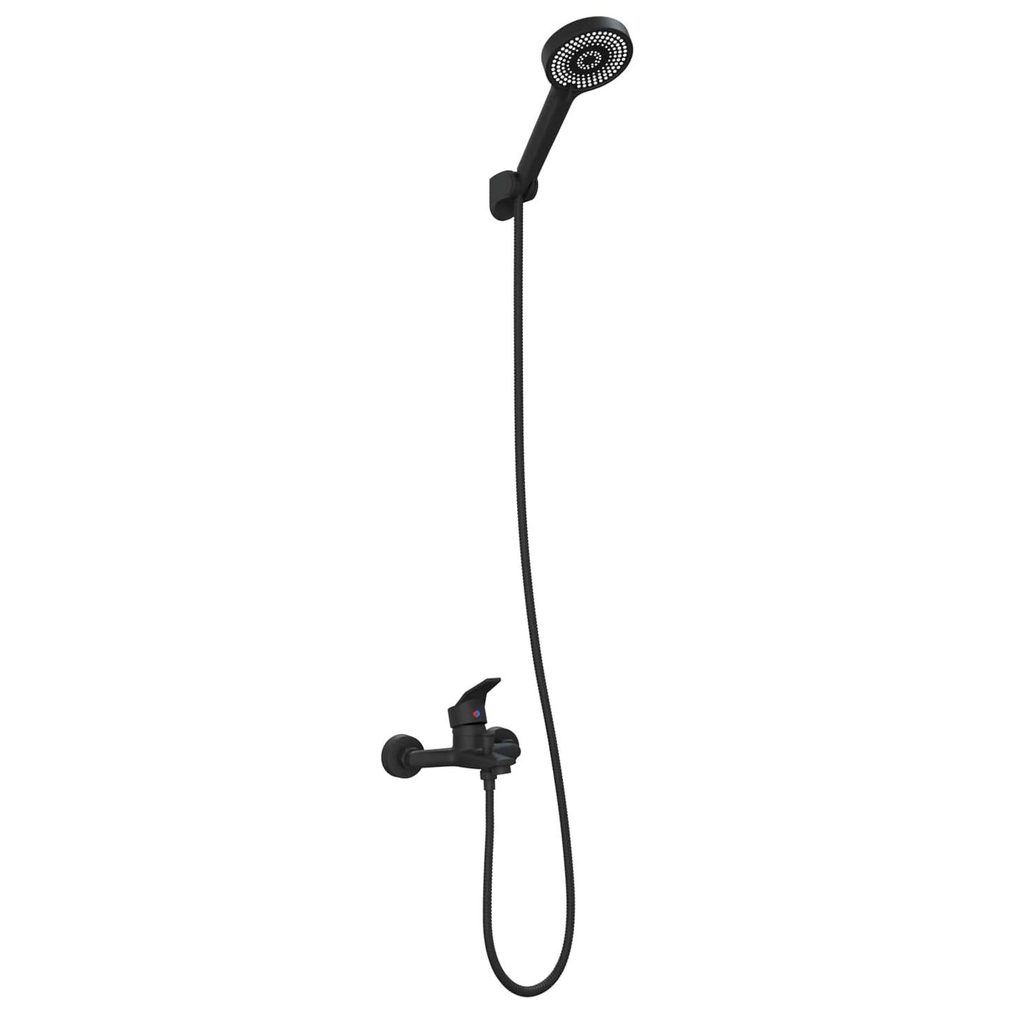 vidaXL Σετ Κεφαλής Ντους Μαύρο G 1 / 2 ίντσες