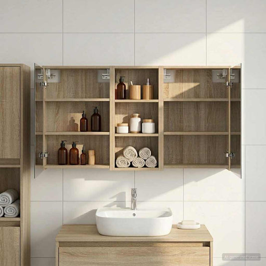 vidaXL Σετ Ντουλαπιών Μπάνιου 3 pcs 116 x 16 x 62,5 εκ.