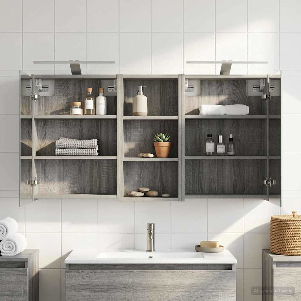 vidaXL Σετ Ντουλαπιών Μπάνιου 3 τμχ. 116 x 16 x 62,5 εκ.