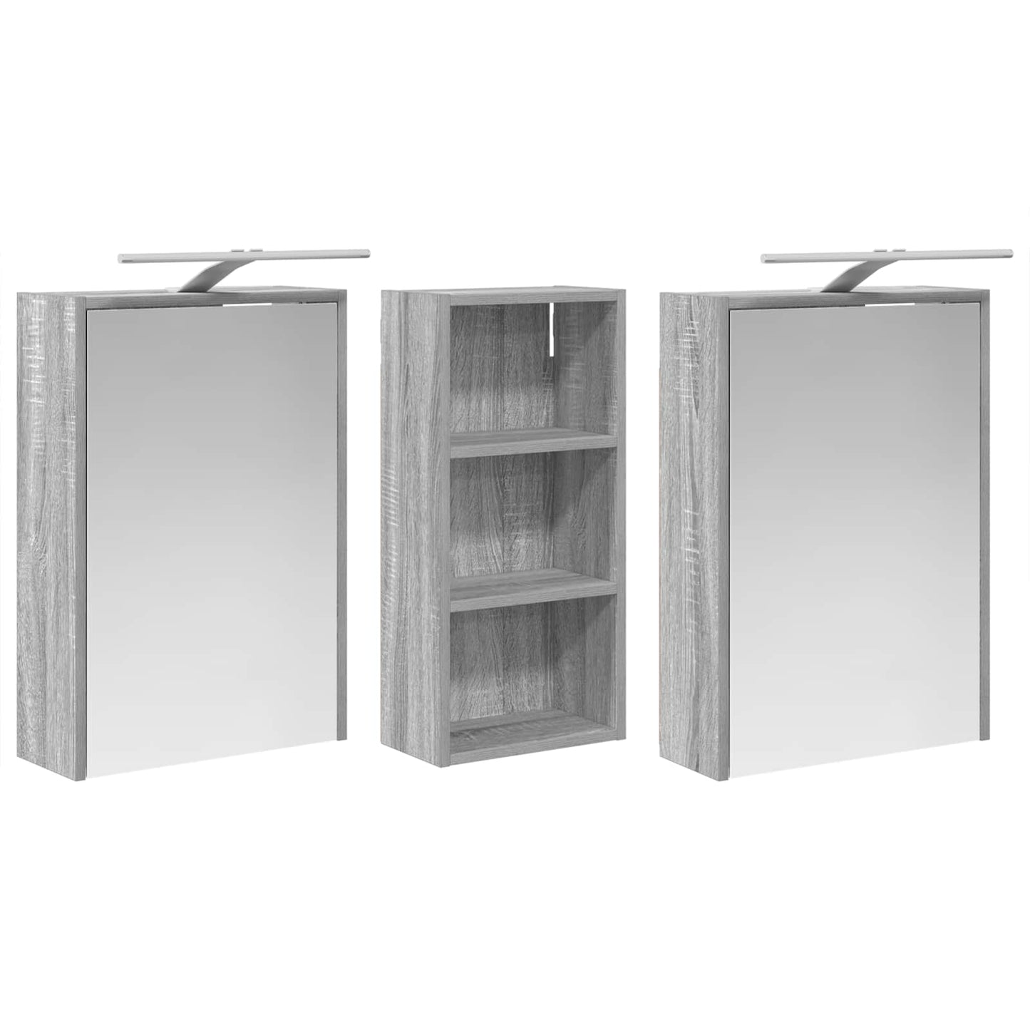 vidaXL Σετ Ντουλαπιών Μπάνιου 3 τμχ. 116 x 16 x 62,5 εκ.