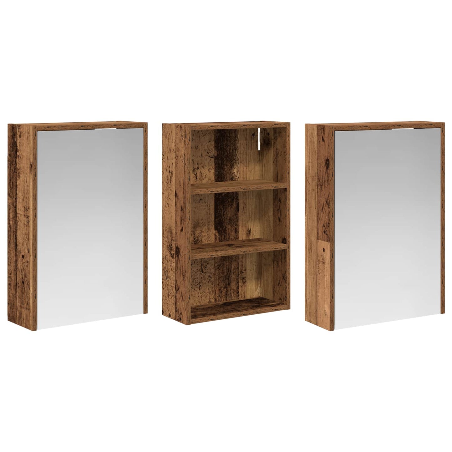 vidaXL Σετ Ντουλαπιών Μπάνιου 3 τμχ. 126 x 16 x 62.5 εκ.