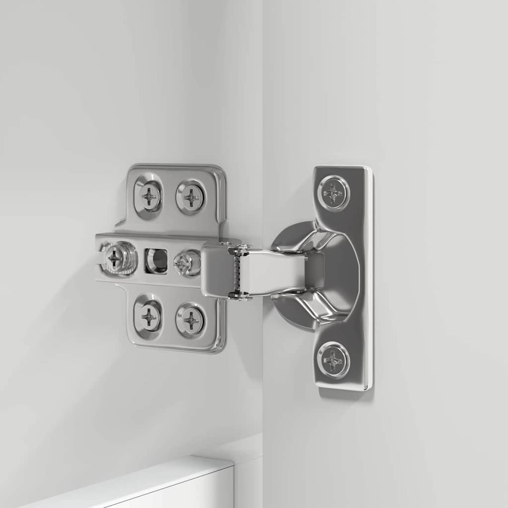 vidaXL Σετ Επίπλων Μπάνιου με συρτάρι 4 pcs Υψηλής γυαλάδας λευκό