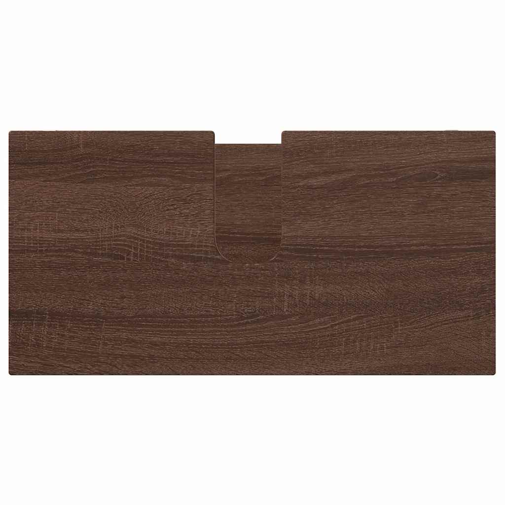 vidaXL Σετ Επίπλων Μπάνιου με ράφι 4 pcs Καφέ δρυς Επεξεργασμένο ξύλο