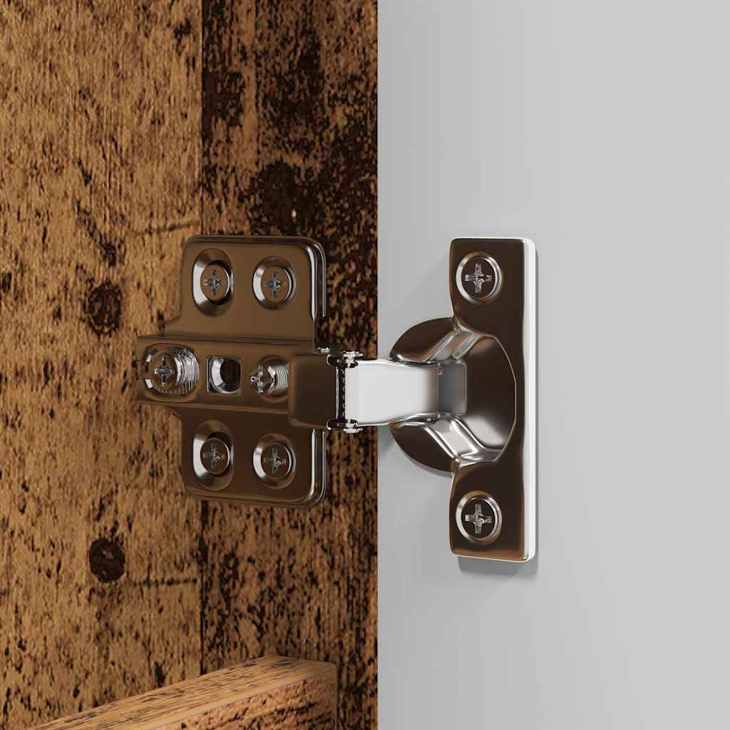 vidaXL Σετ Επίπλων Μπάνιου με ράφι 4 pcs Παλιό Ξύλο Επεξεργασμένο ξύλο