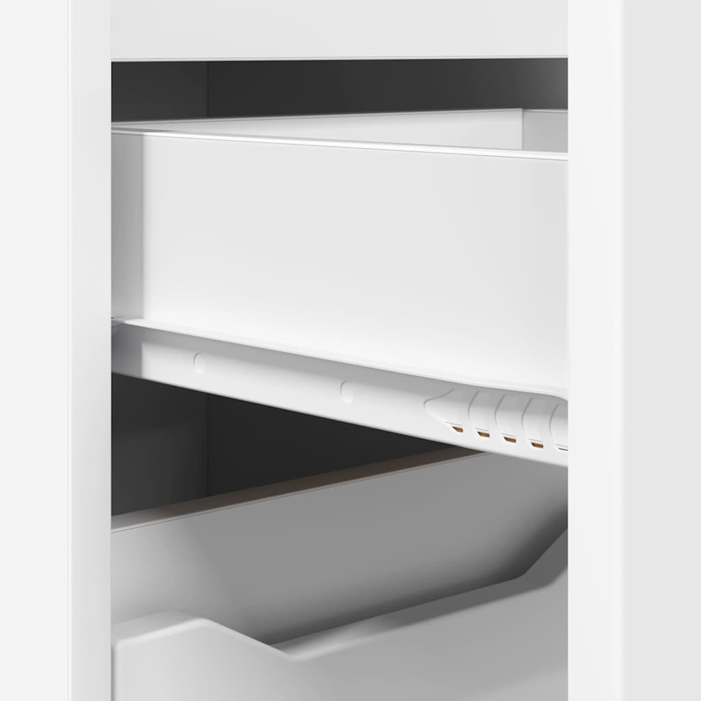 vidaXL Σετ Επίπλων Μπάνιου με συρτάρι 3 pcs Λευκό Επεξεργασμένο ξύλο