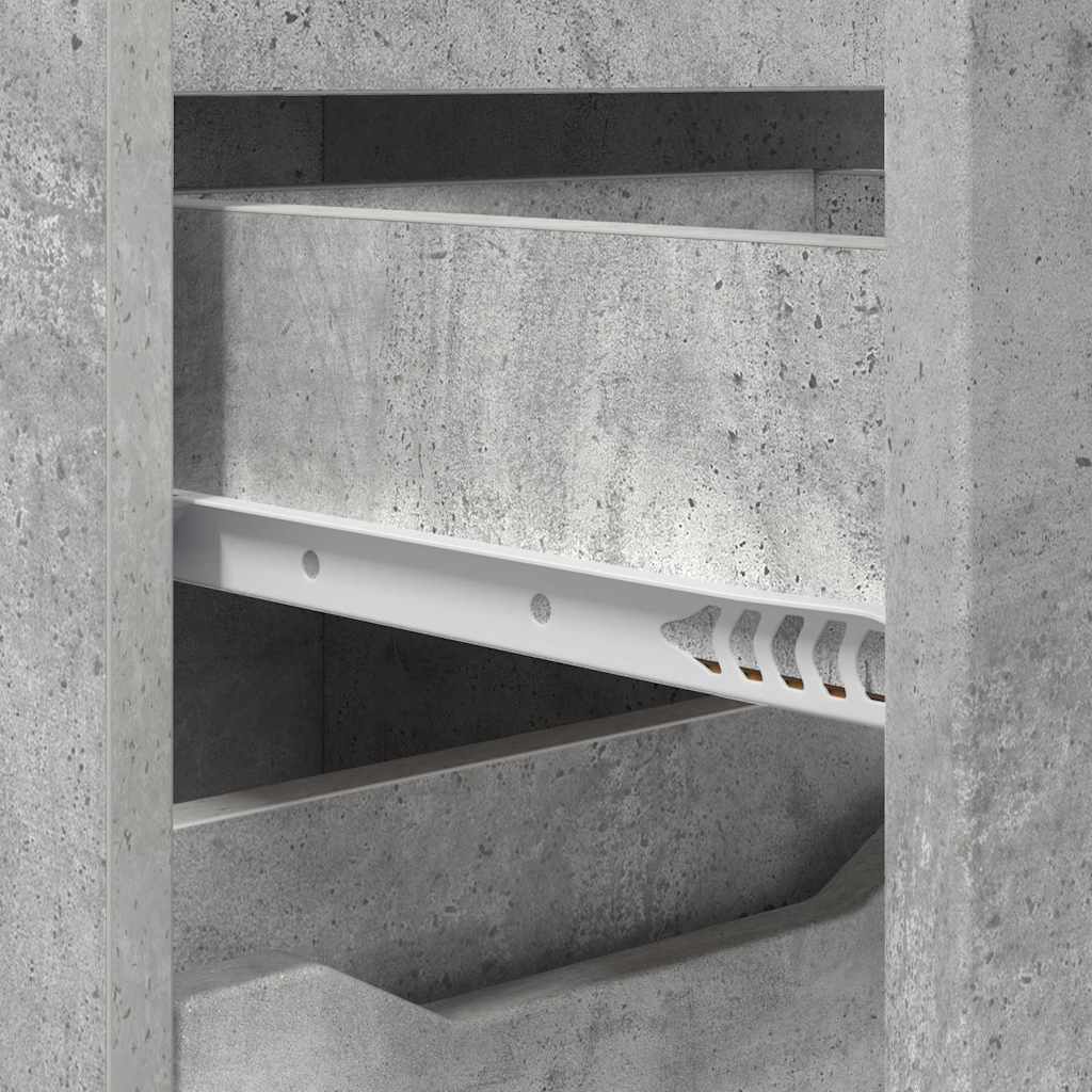 vidaXL Σετ Επίπλων Μπάνιου 3 pcs Σκυρόδεμα Γκρι Επεξεργασμένο ξύλο