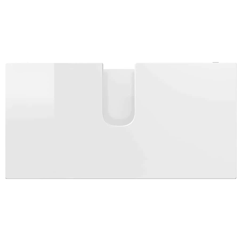 vidaXL Σετ Επίπλων Μπάνιου με συρτάρι 3 pcs Υψηλής γυαλάδας λευκό