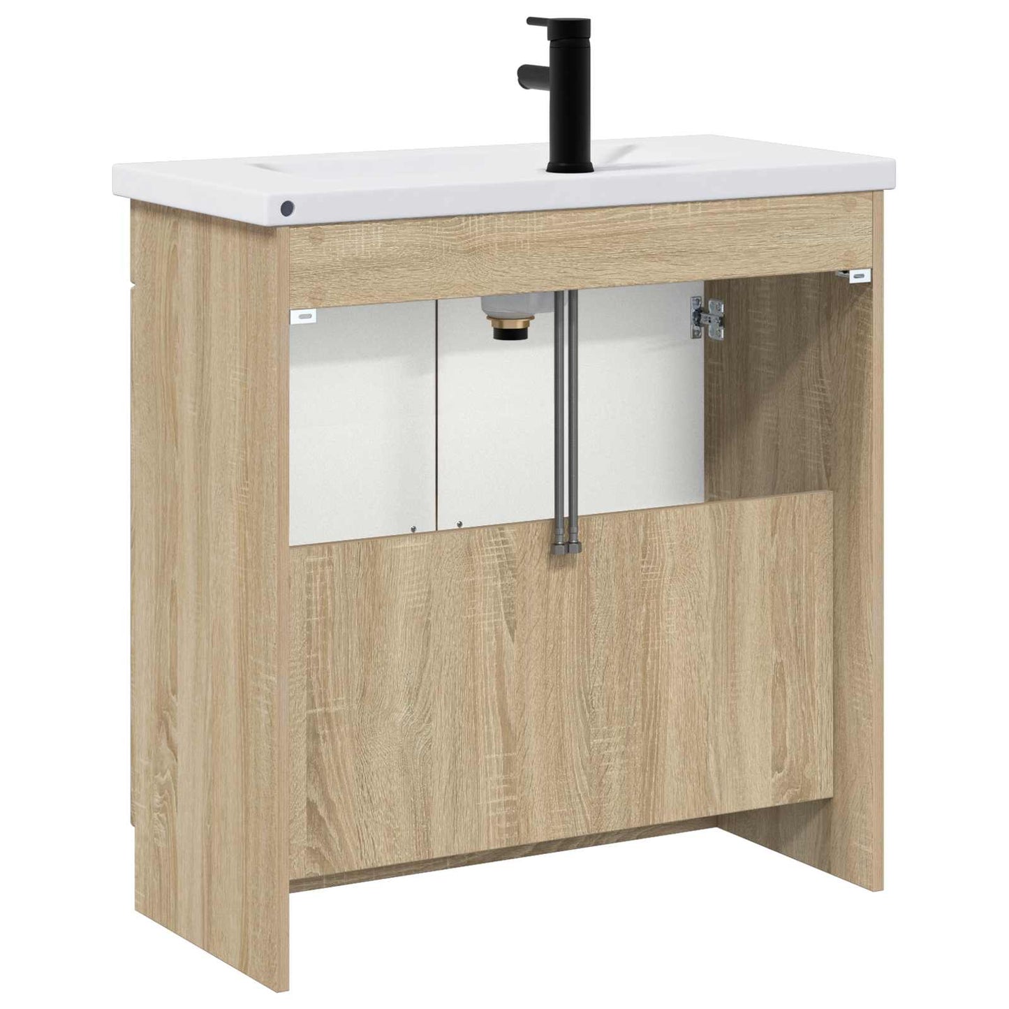 vidaXL Σετ Επίπλων Μπάνιου Sonoma Δρυς 56 x 37,5 x 81 εκ