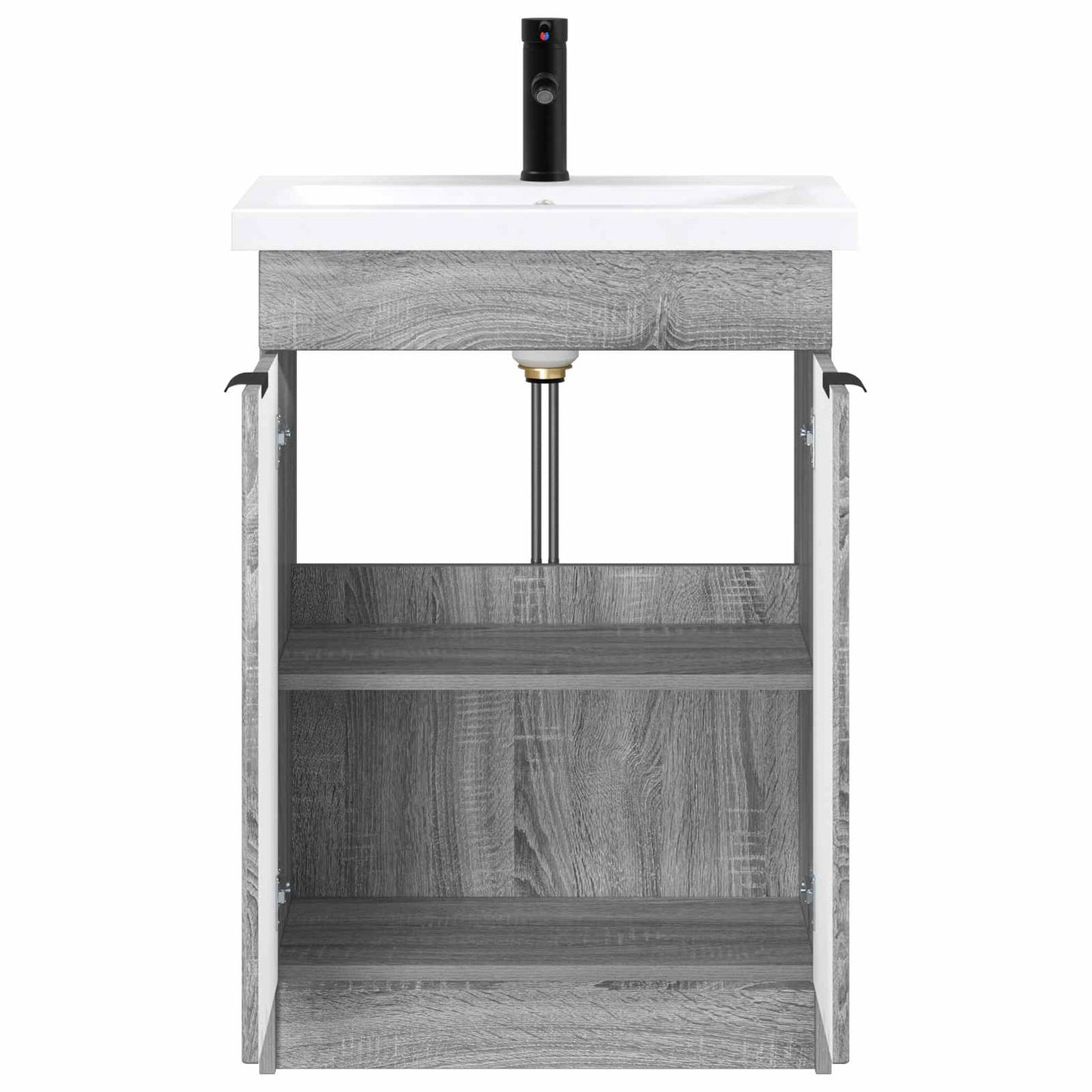 vidaXL Σετ Επίπλων Μπάνιου Γκρι Sonoma 56 x 37,5 x 81 εκ