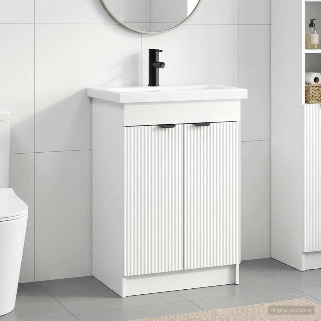 vidaXL Σετ Επίπλων Μπάνιου Λευκό 78,5 x 37,5 x 81 εκ