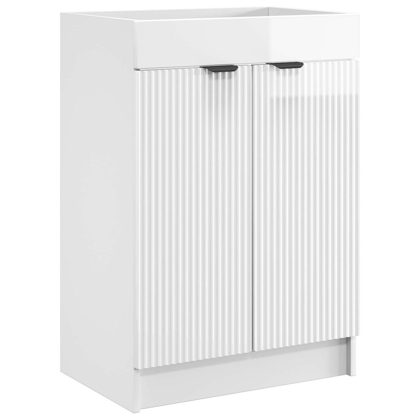 vidaXL Σετ Επίπλων Μπάνιου Γυαλιστερό Λευκό 78,5 x 37,5 x 81 εκ