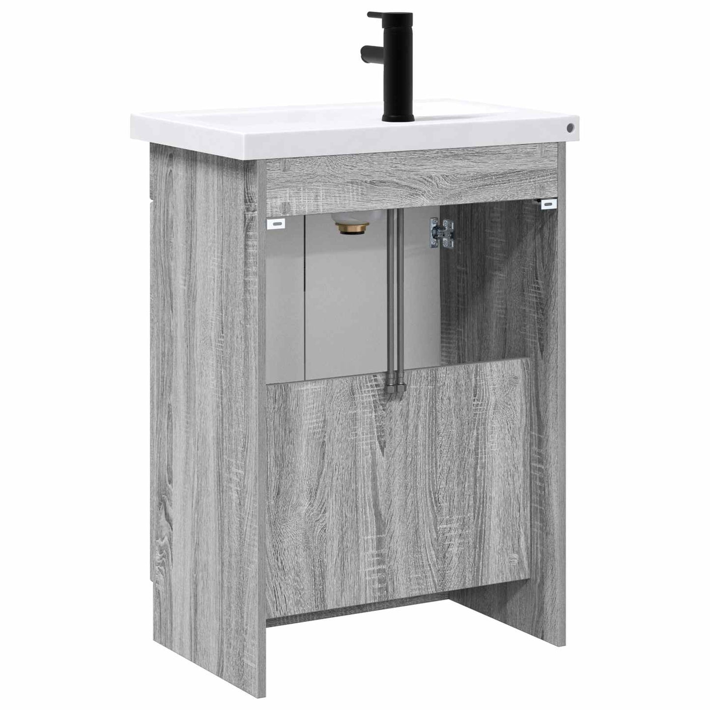 vidaXL Σετ Επίπλων Μπάνιου Γκρι Sonoma 78,5 x 37,5 x 81 εκ