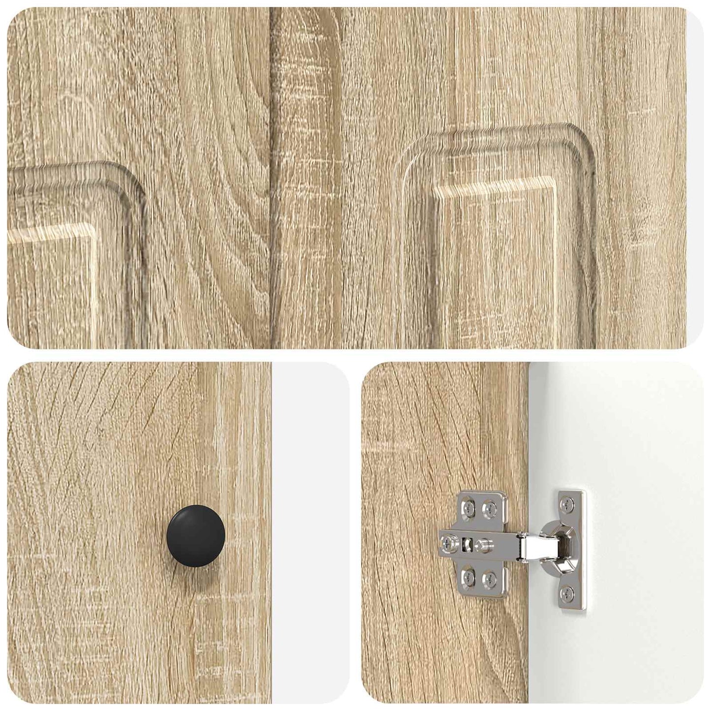 vidaXL Σετ Επίπλων Μπάνιου Sonoma Δρυς 56 x 37,5 x 81 εκ
