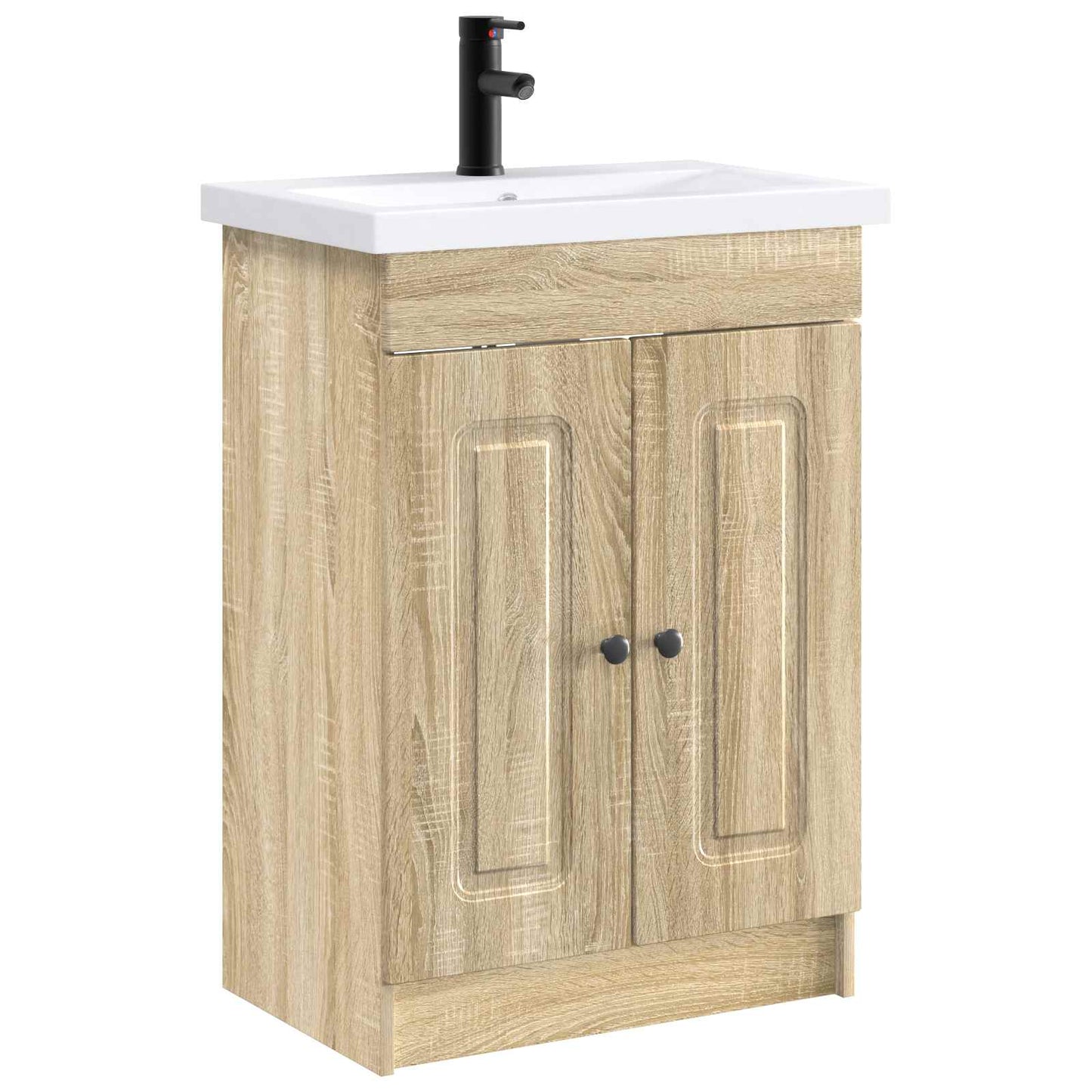 vidaXL Σετ Επίπλων Μπάνιου Sonoma Δρυς 56 x 37,5 x 81 εκ