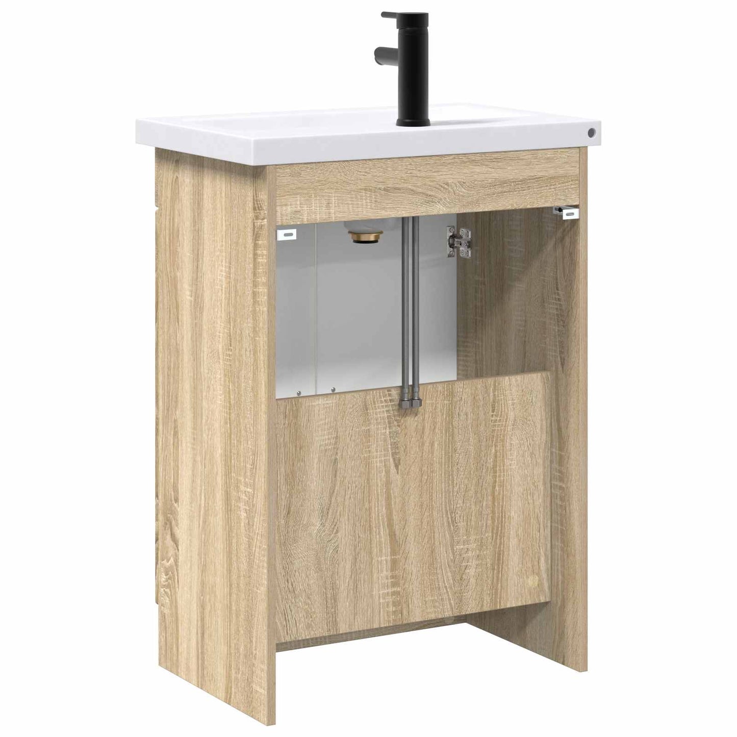 vidaXL Σετ Επίπλων Μπάνιου Sonoma Δρυς 56 x 37,5 x 81 εκ