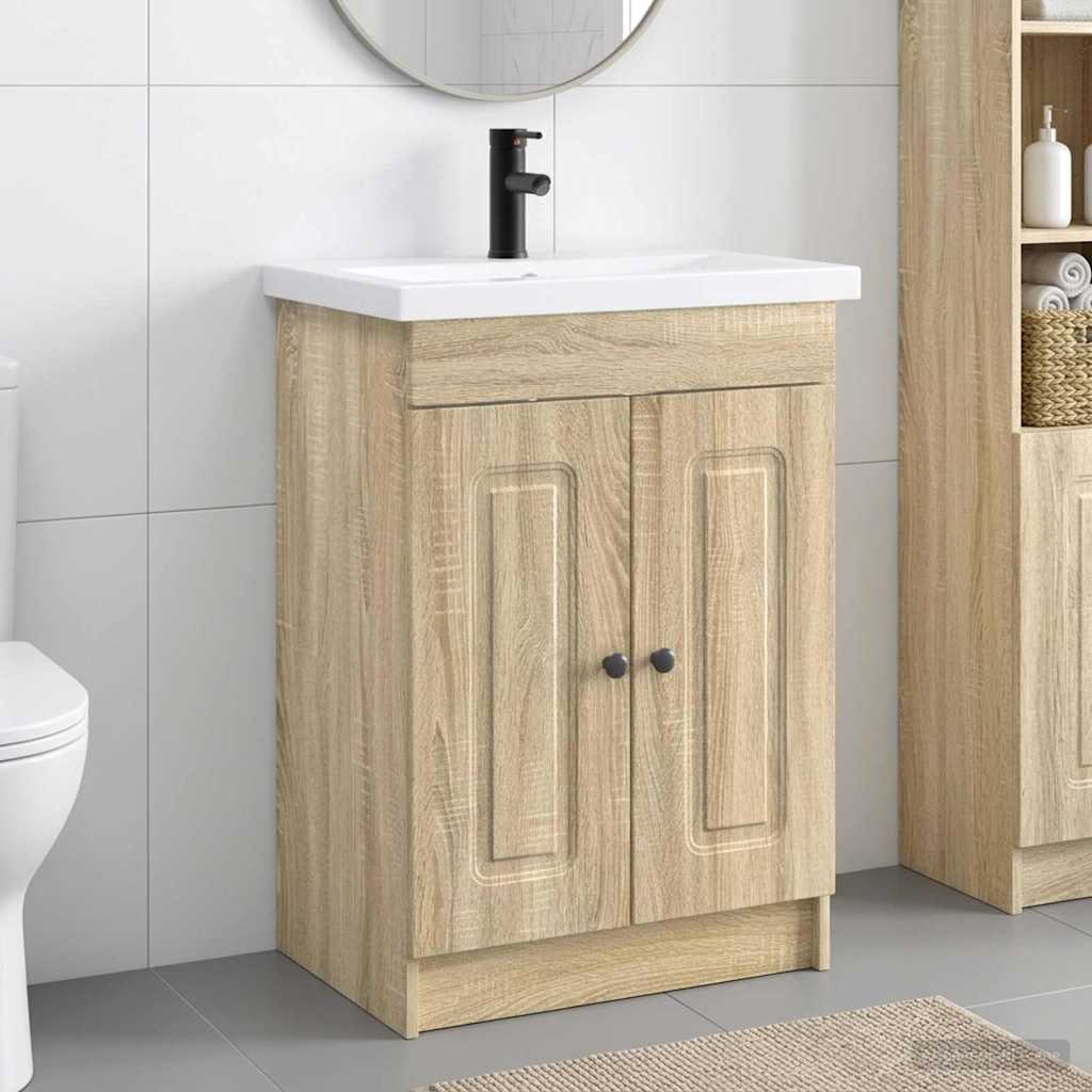 vidaXL Σετ Επίπλων Μπάνιου Sonoma Δρυς 78,5 x 37,5 x 81 εκ