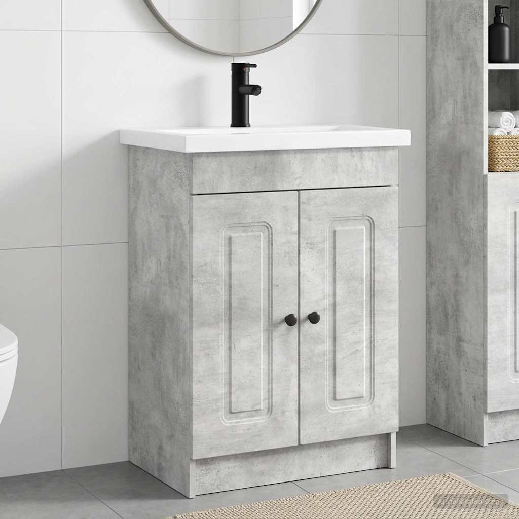 vidaXL Σετ Επίπλων Μπάνιου Γκρι Σκυροδέματος 78,5 x 37,5 x 81 εκ