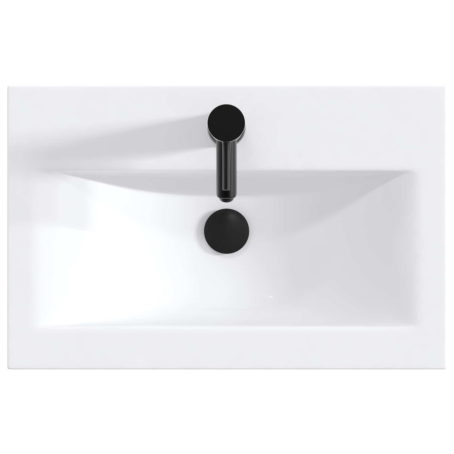 vidaXL Σετ Επίπλων Μπάνιου Μαύρο 56 x 37,5 x 81 εκ Επεξεργασμένο Ξύλο