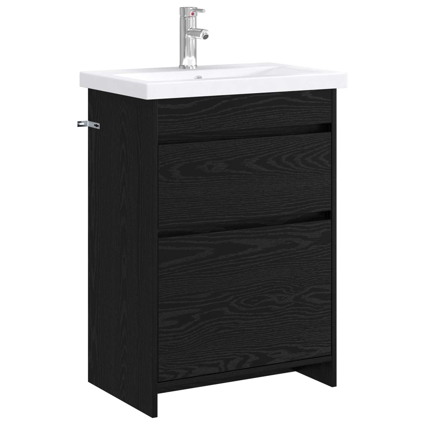 vidaXL Σετ Επίπλων Μπάνιου Μαύρη Δρυς 61 x 40 x 84,5 εκ