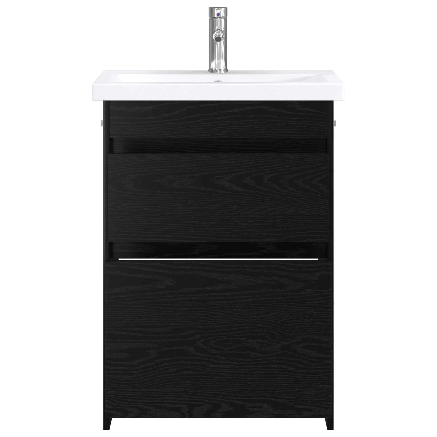 vidaXL Σετ Επίπλων Μπάνιου Μαύρη Δρυς 61 x 40 x 84,5 εκ