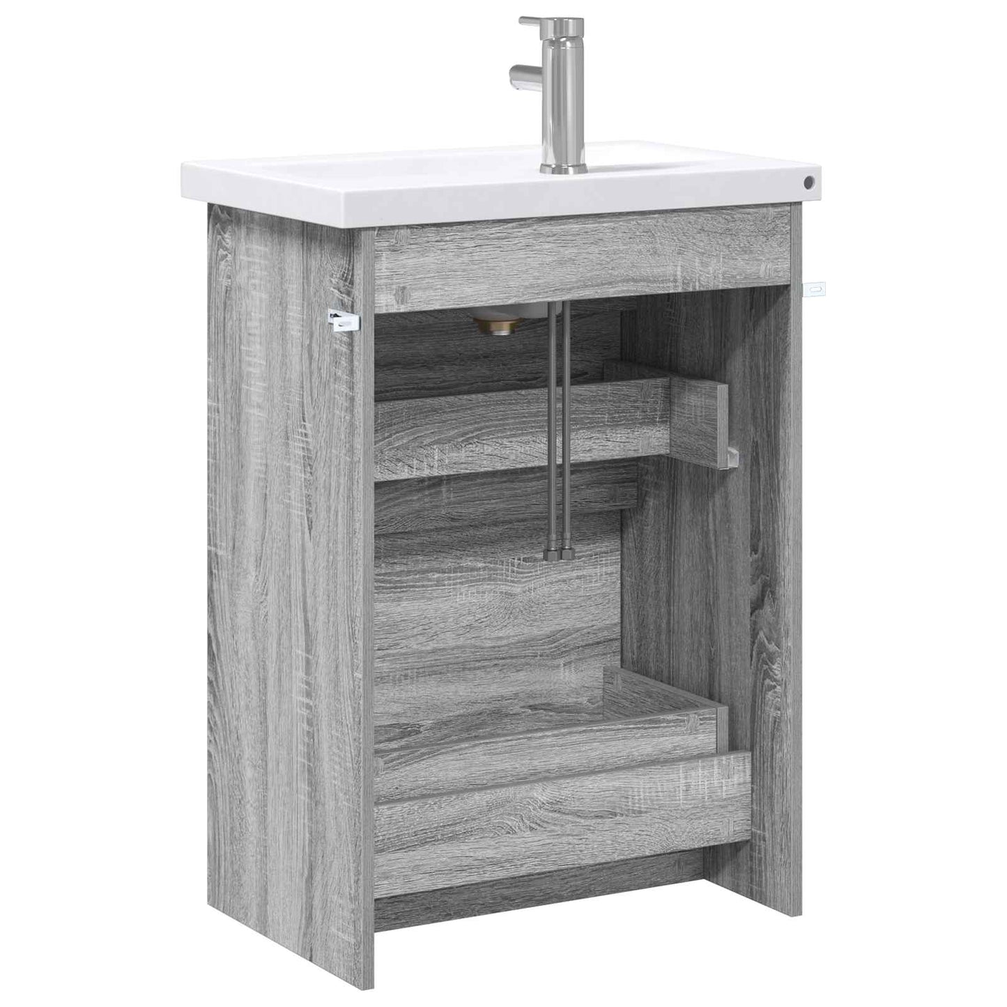 vidaXL Σετ Επίπλων Μπάνιου Γκρι Sonoma 61 x 40 x 84,5 εκ