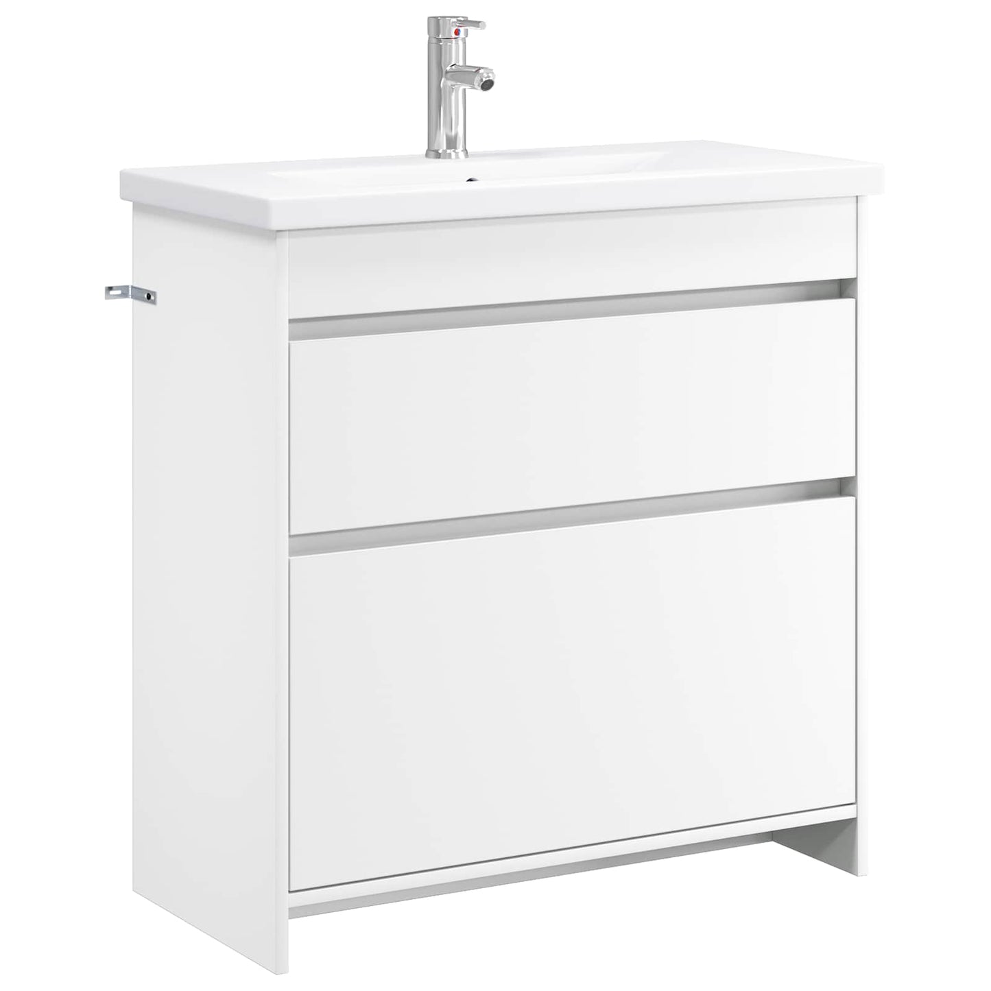 vidaXL Σετ Επίπλων Μπάνιου Λευκό 81 x 40 x 84,5 εκ Επεξεργασμένο Ξύλο