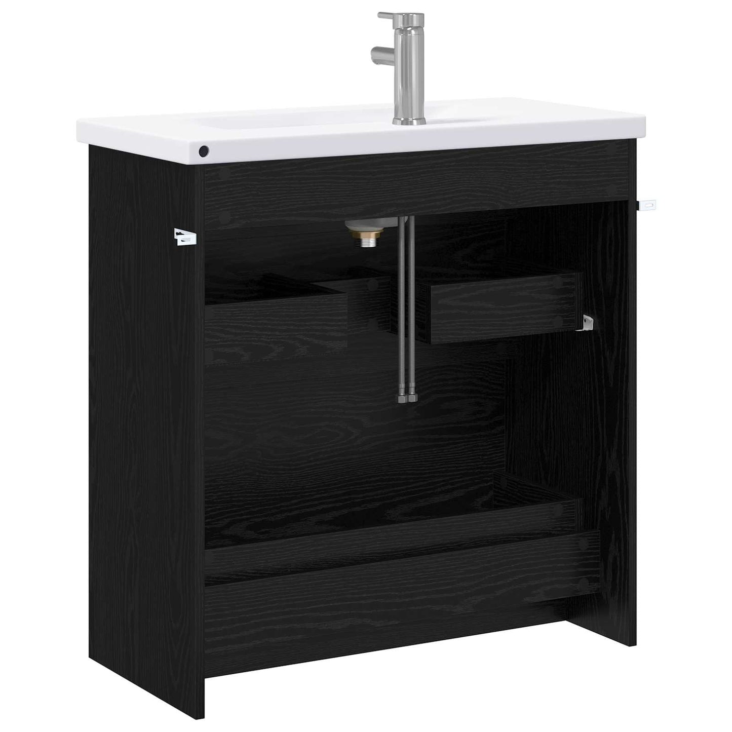 vidaXL Σετ Επίπλων Μπάνιου Μαύρη Δρυς 81 x 40 x 84,5 εκ