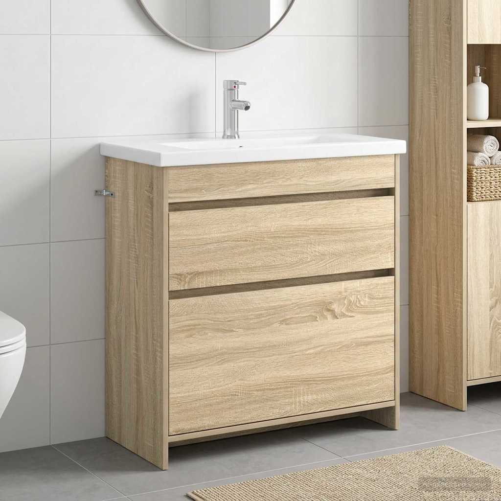 vidaXL Σετ Επίπλων Μπάνιου Sonoma Δρυς 81 x 40 x 84,5 εκ