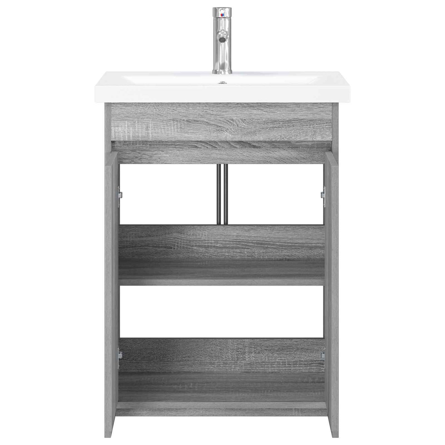 vidaXL Σετ Επίπλων Μπάνιου Γκρι Sonoma 61 x 40 x 84,5 εκ