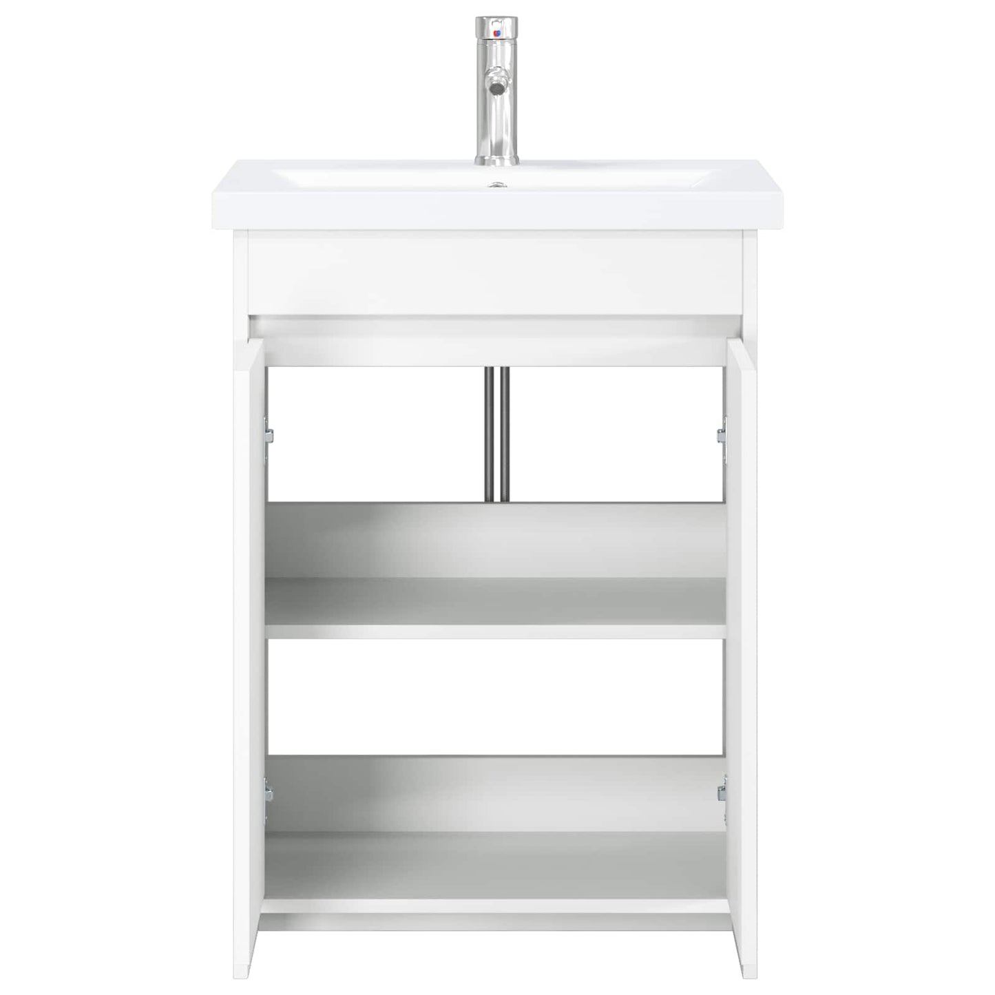 vidaXL Σετ Επίπλων Μπάνιου Λευκό 81 x 40 x 84,5 εκ Επεξεργασμένο Ξύλο