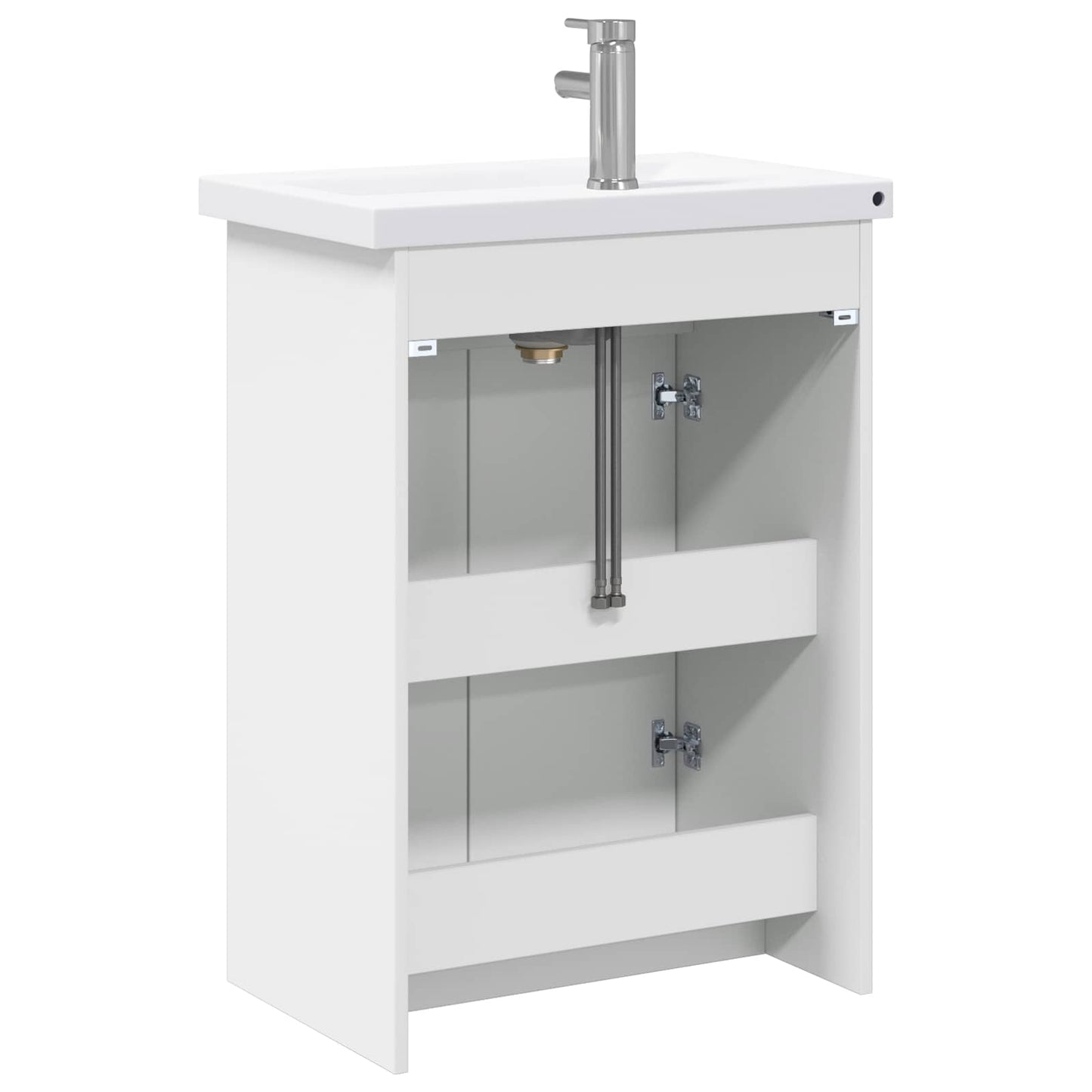vidaXL Σετ Επίπλων Μπάνιου Λευκό 81 x 40 x 84,5 εκ Επεξεργασμένο Ξύλο