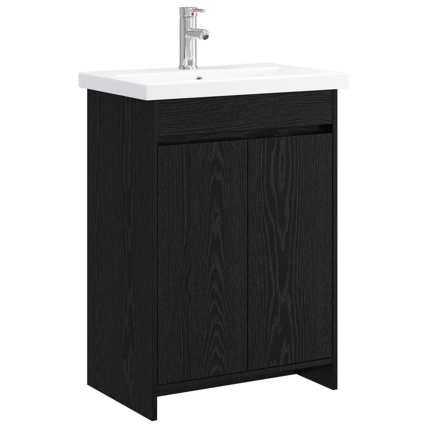 vidaXL Σετ Επίπλων Μπάνιου Μαύρη Δρυς 81 x 40 x 84,5 εκ