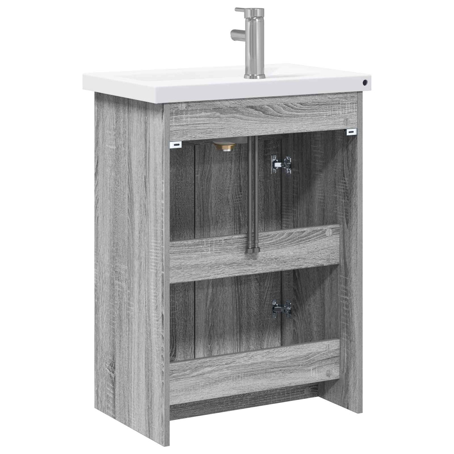 vidaXL Σετ Επίπλων Μπάνιου Γκρι Sonoma 81 x 40 x 84,5 εκ