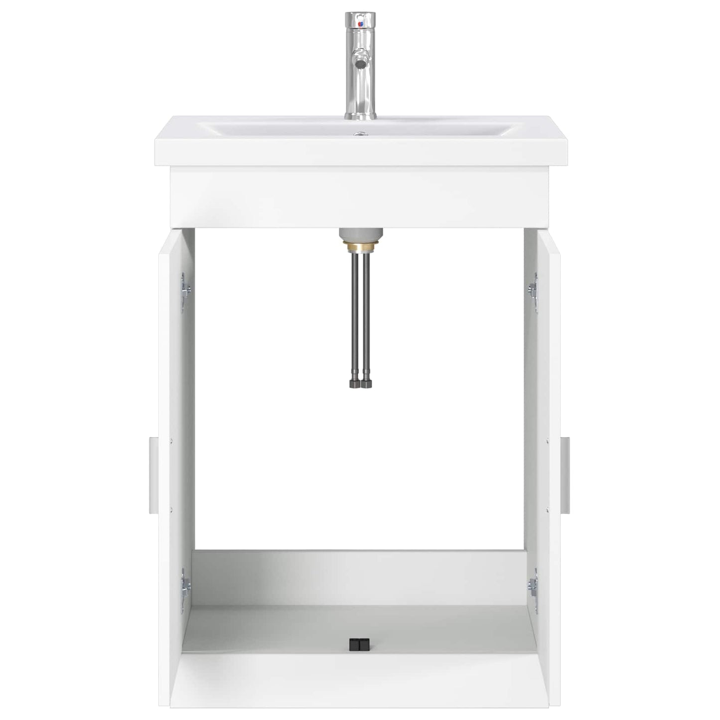 vidaXL Σετ Επίπλων Μπάνιου Λευκό 61 x 40 x 84,5 εκ Επεξεργασμένο Ξύλο