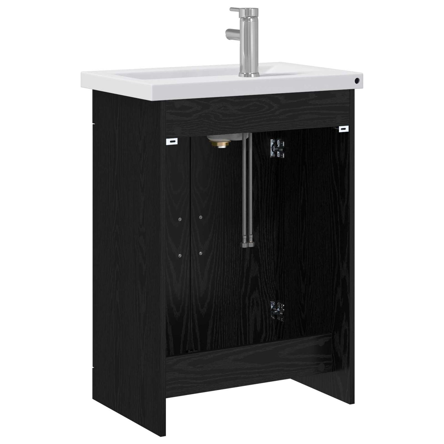 vidaXL Σετ Επίπλων Μπάνιου Μαύρη Δρυς 61 x 40 x 84,5 εκ
