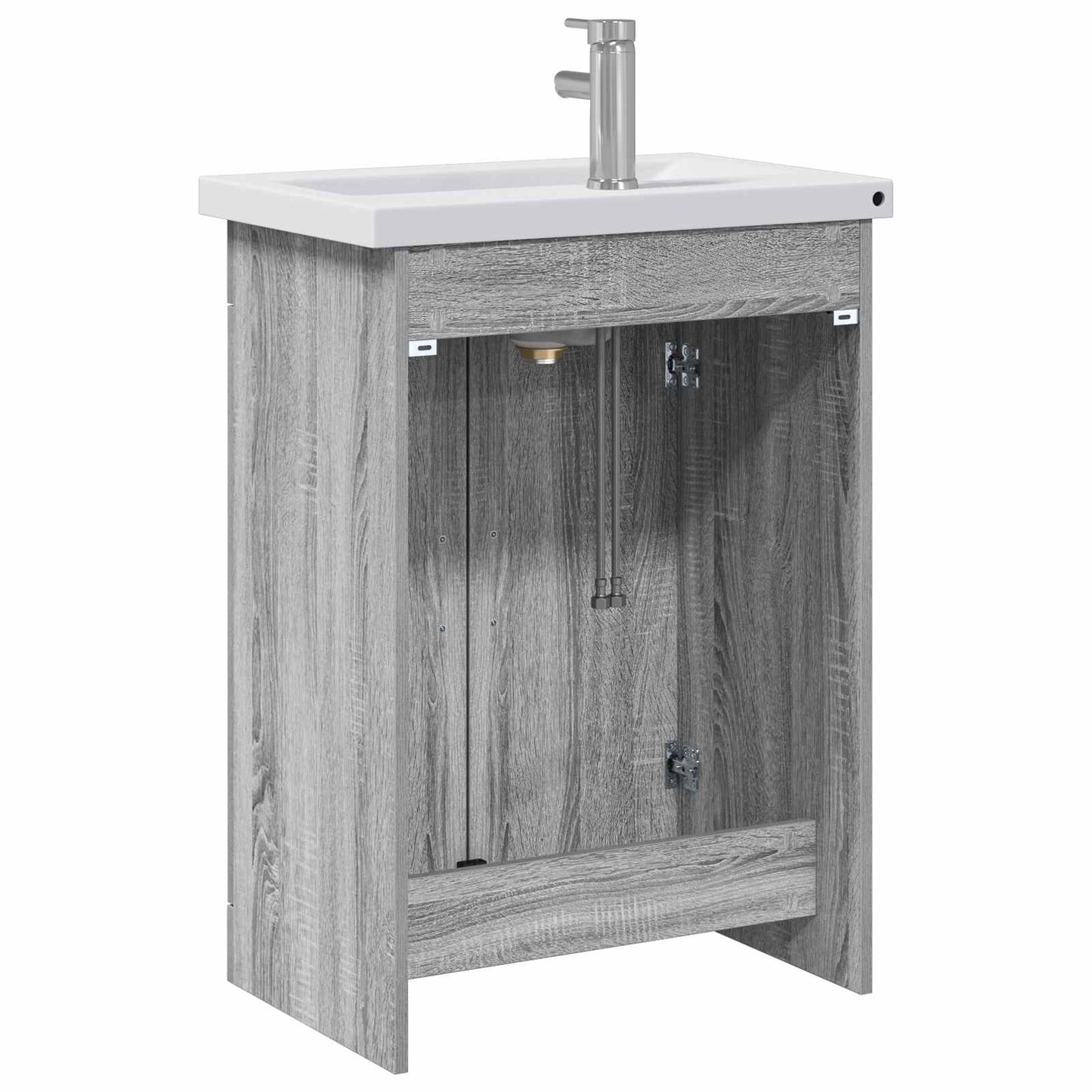 vidaXL Σετ Επίπλων Μπάνιου Γκρι Sonoma 61 x 40 x 84,5 εκ