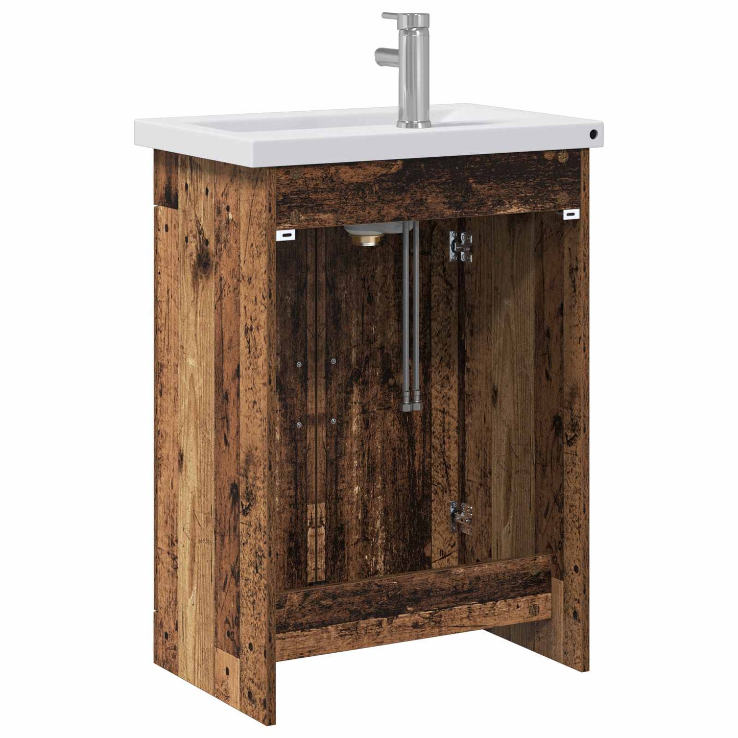 vidaXL Σετ Επίπλων Μπάνιου Παλαιωμένο ξύλο 61 x 40 x 84,5 εκ