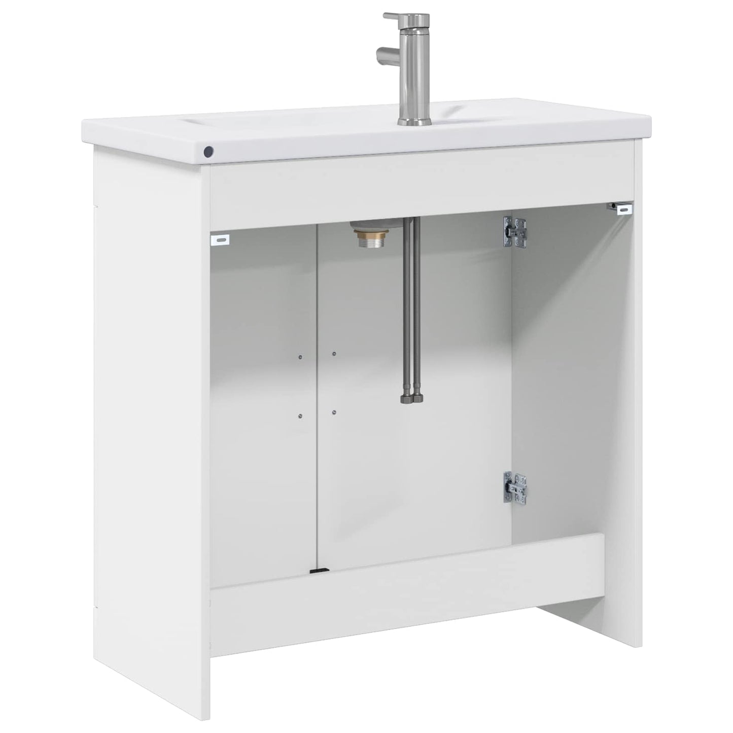 vidaXL Σετ Επίπλων Μπάνιου Λευκό 81 x 40 x 84,5 εκ Επεξεργασμένο Ξύλο