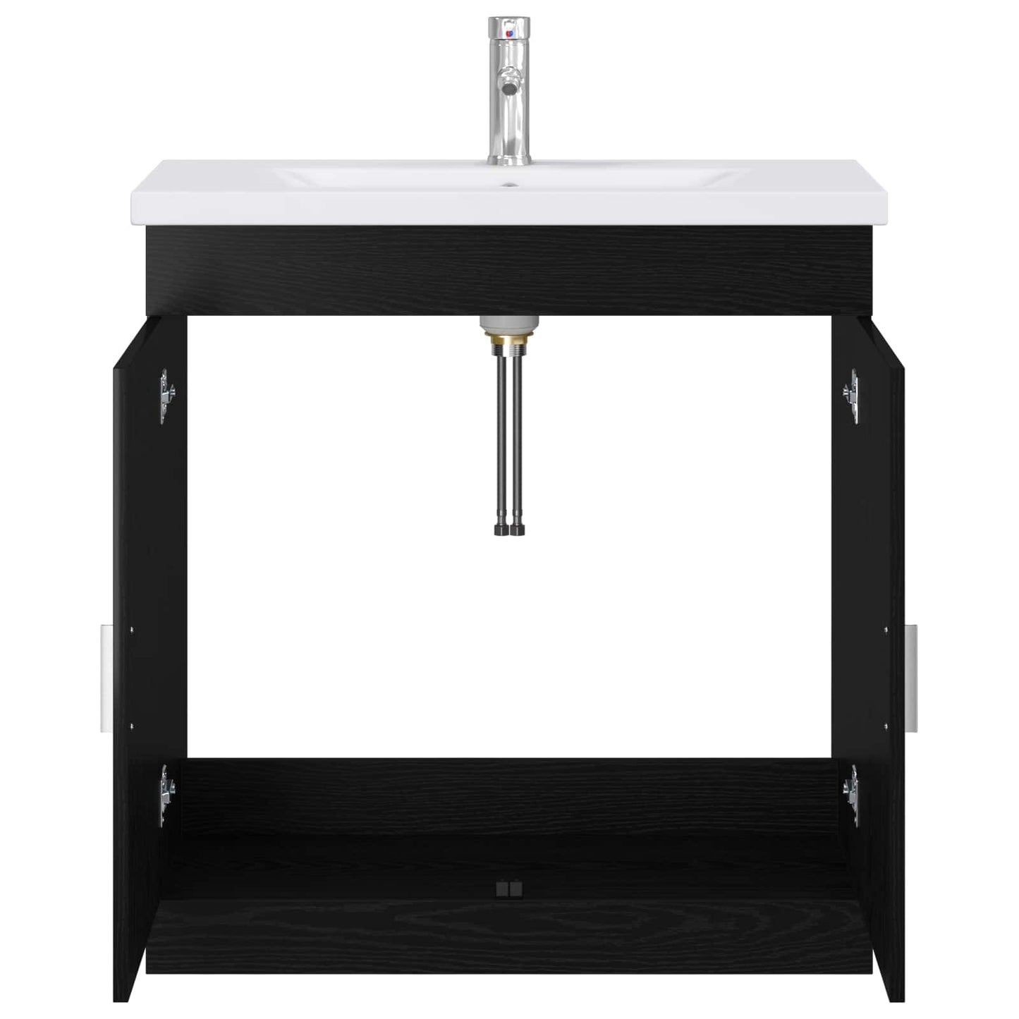 vidaXL Σετ Επίπλων Μπάνιου Μαύρη Δρυς 81 x 40 x 84,5 εκ