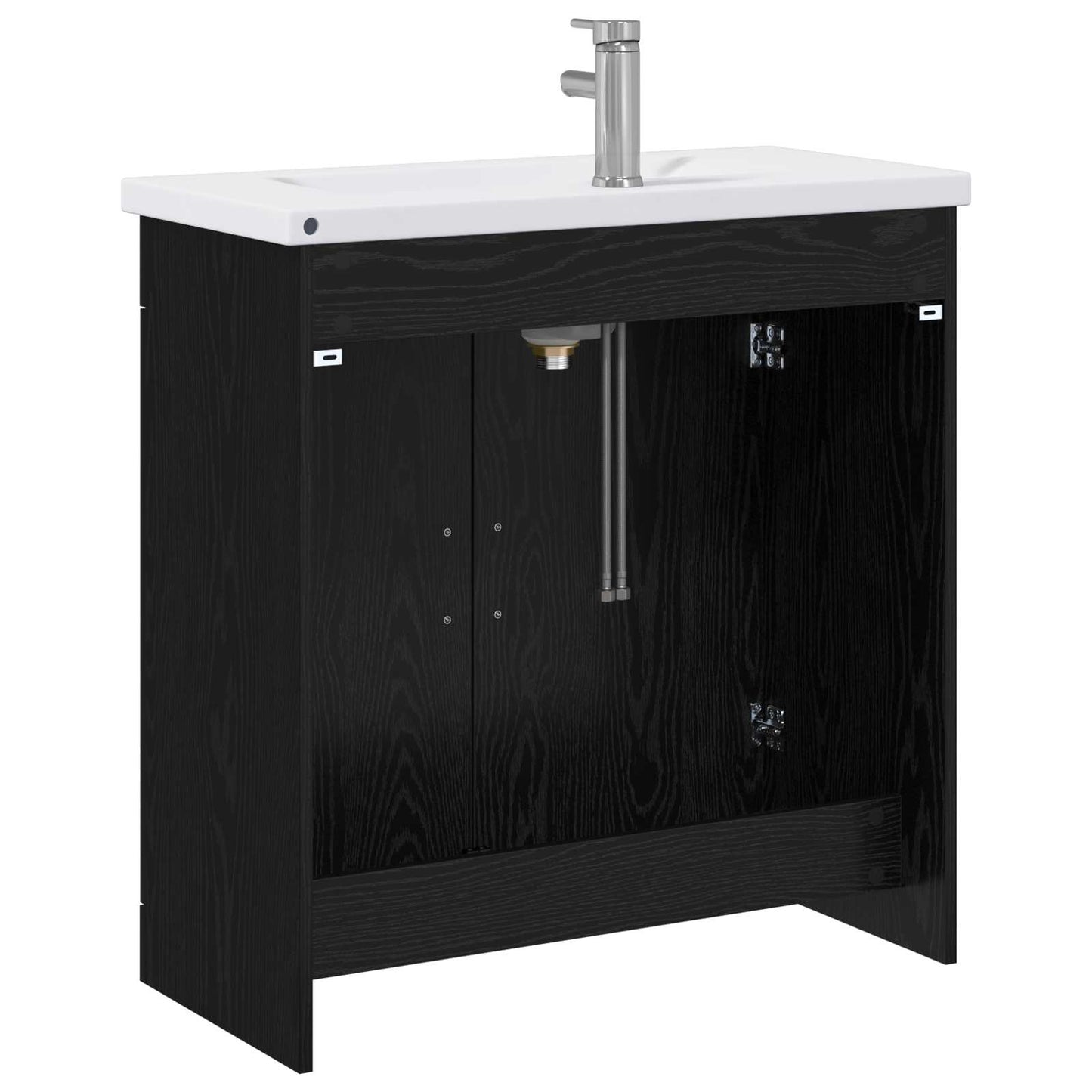vidaXL Σετ Επίπλων Μπάνιου Μαύρη Δρυς 81 x 40 x 84,5 εκ