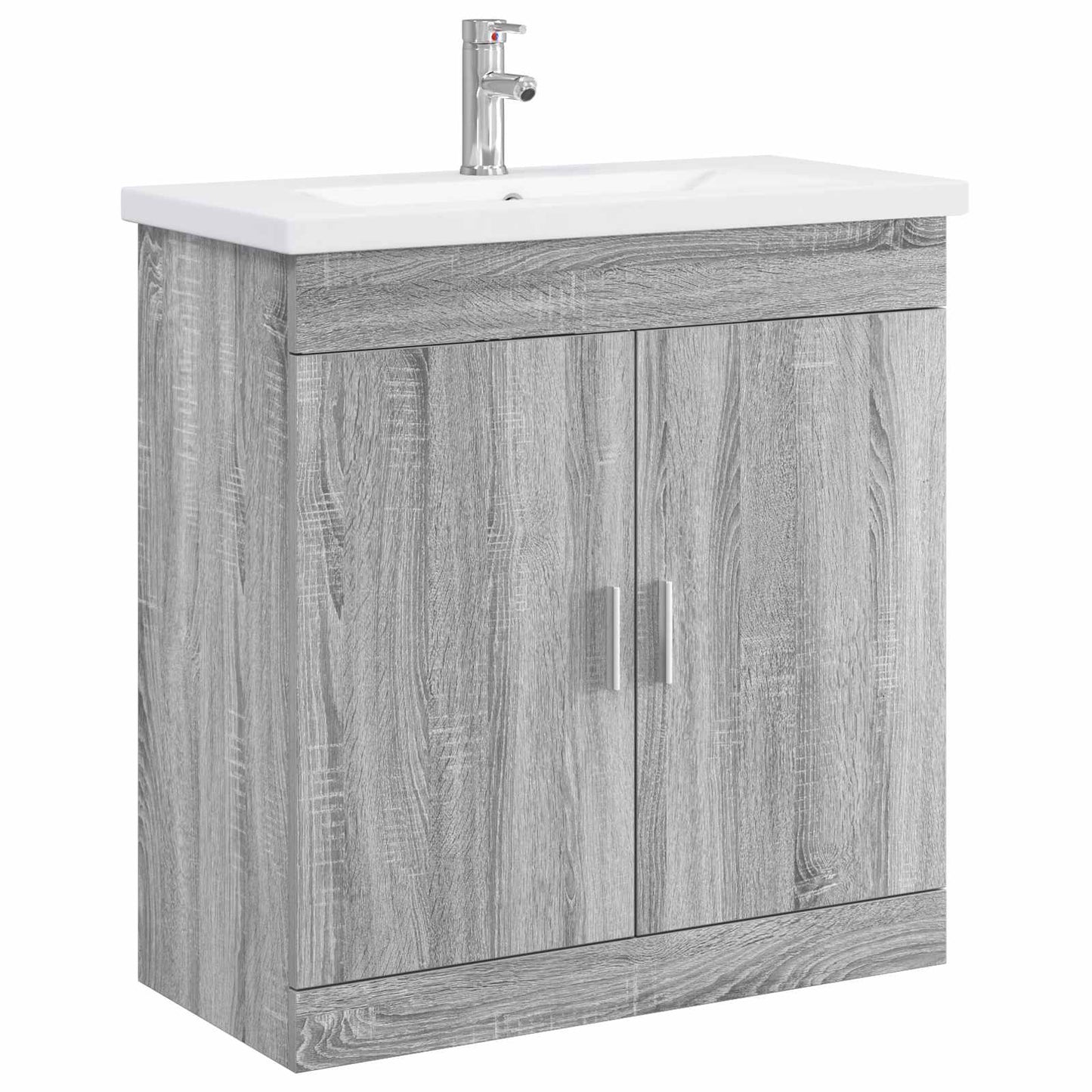 vidaXL Σετ Επίπλων Μπάνιου Γκρι Sonoma 81 x 40 x 84,5 εκ
