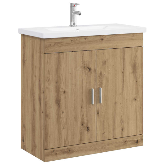 vidaXL Σετ Επίπλων Μπάνιου Artisan Δρυς 81 x 40 x 84,5 εκ
