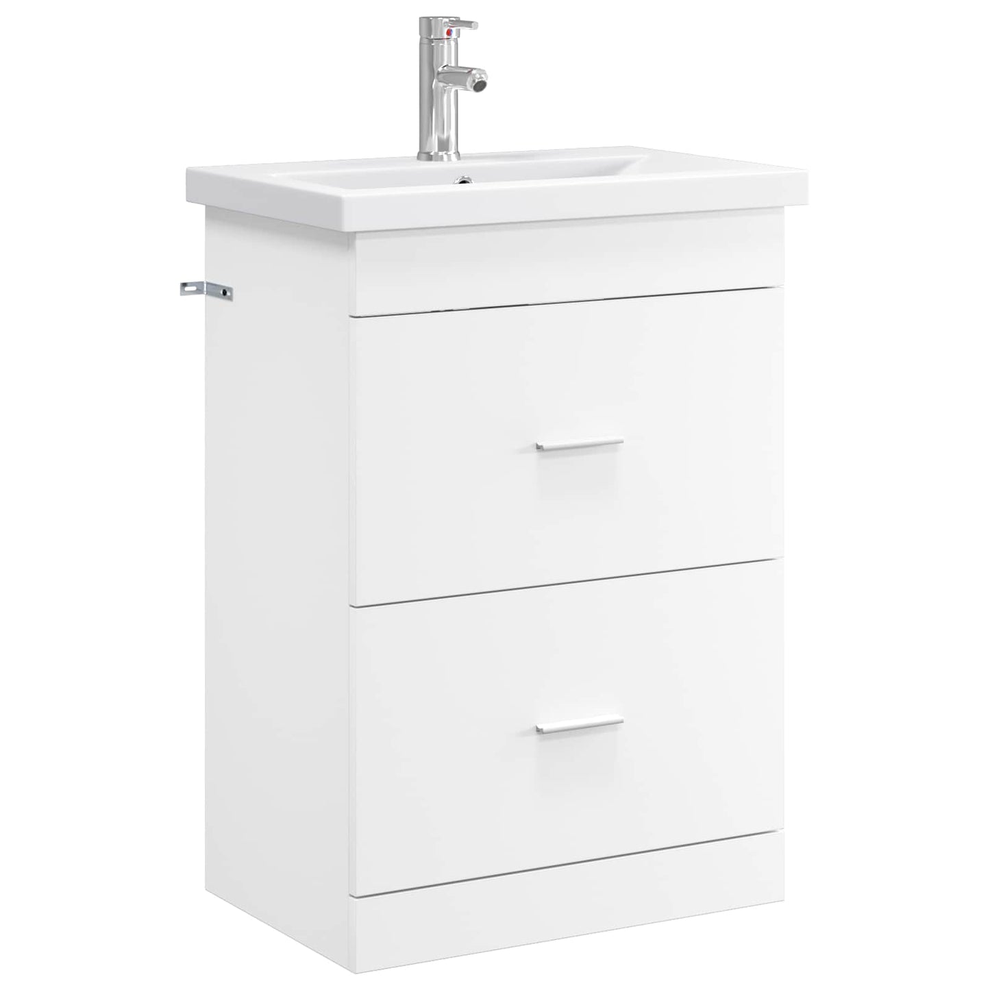 vidaXL Σετ Επίπλων Μπάνιου Λευκό 61 x 40 x 84,5 εκ Επεξεργασμένο Ξύλο